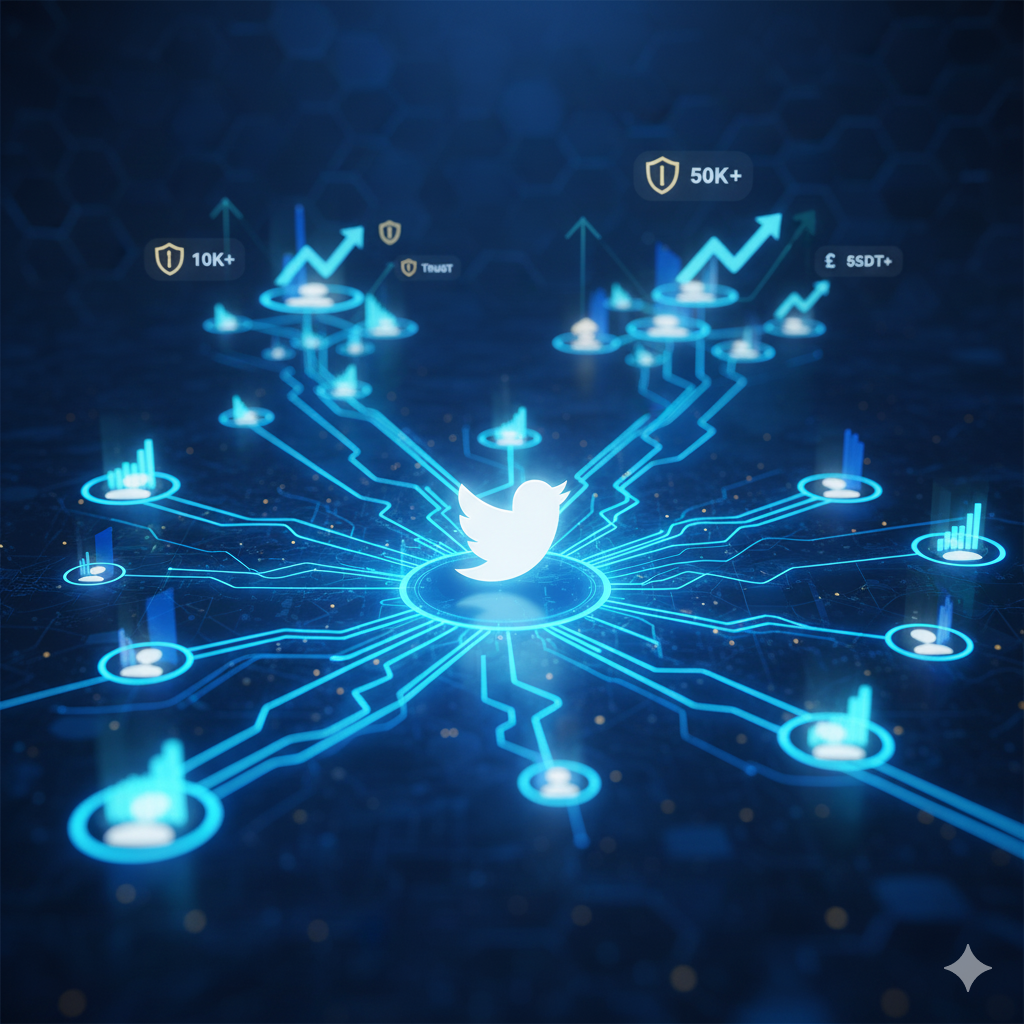 A graphic showing Twitter growth and influence